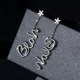 Cubic Zirconia & Silver-Plated 'Bloh' Drop Earrings