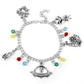 Multicolor Acrylic & Silver-Plated 'I Want To Believe' Alien Charm Bracelet
