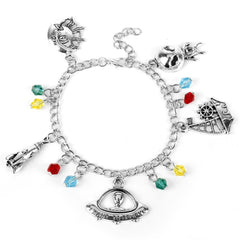 Multicolor Acrylic & Silver-Plated 'I Want To Believe' Alien Charm Bracelet