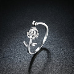 Sterling Silver Flower Adjustable Eternity Ring - streetregion