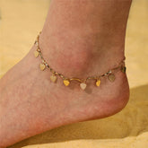 18K Gold-Plated Heart Charm Anklet