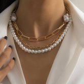 Pearl & 18K Gold-Plated Beaded Necklace Set