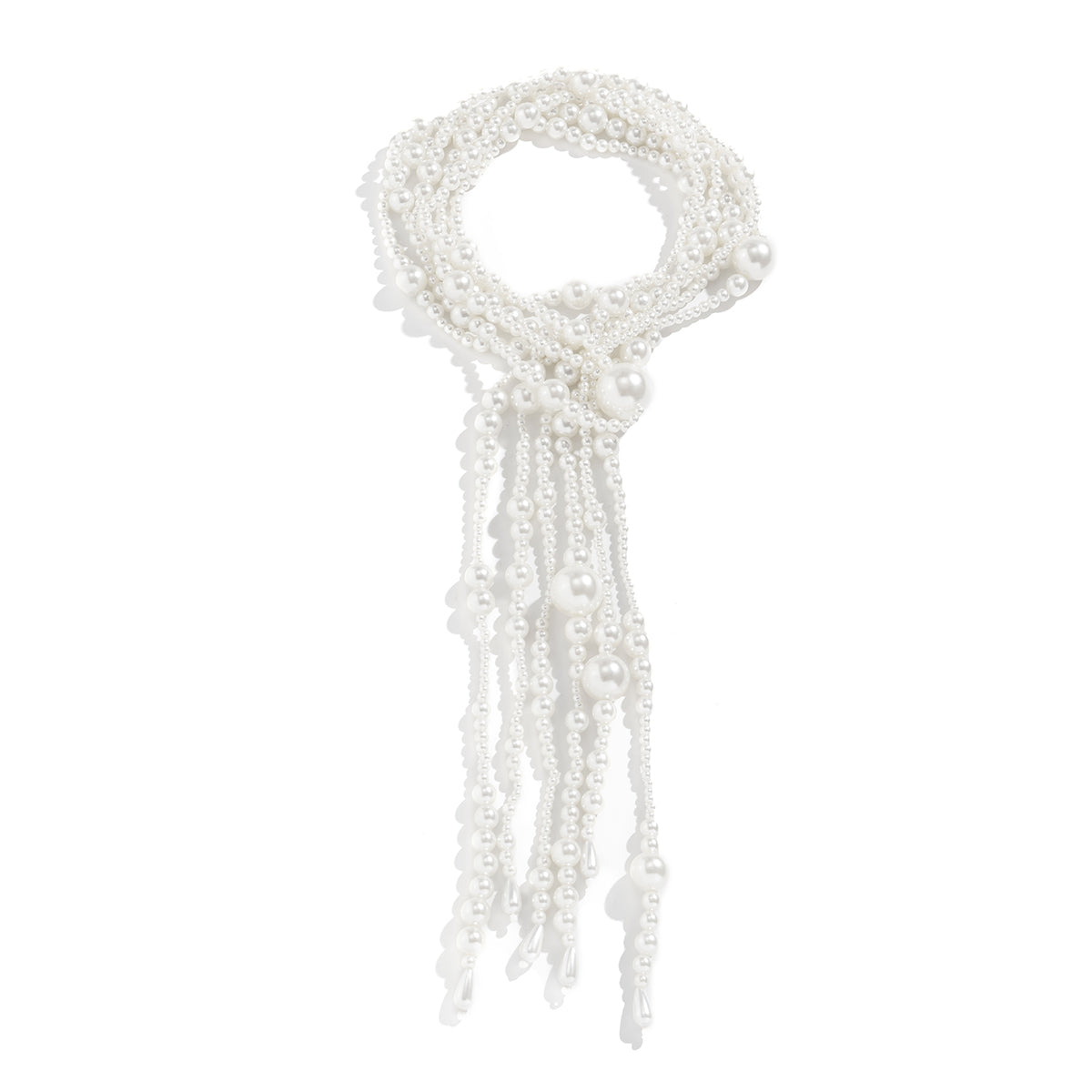 Pearl Scarf Necklace, pendant necklace for women, elegant gift for her, styled look