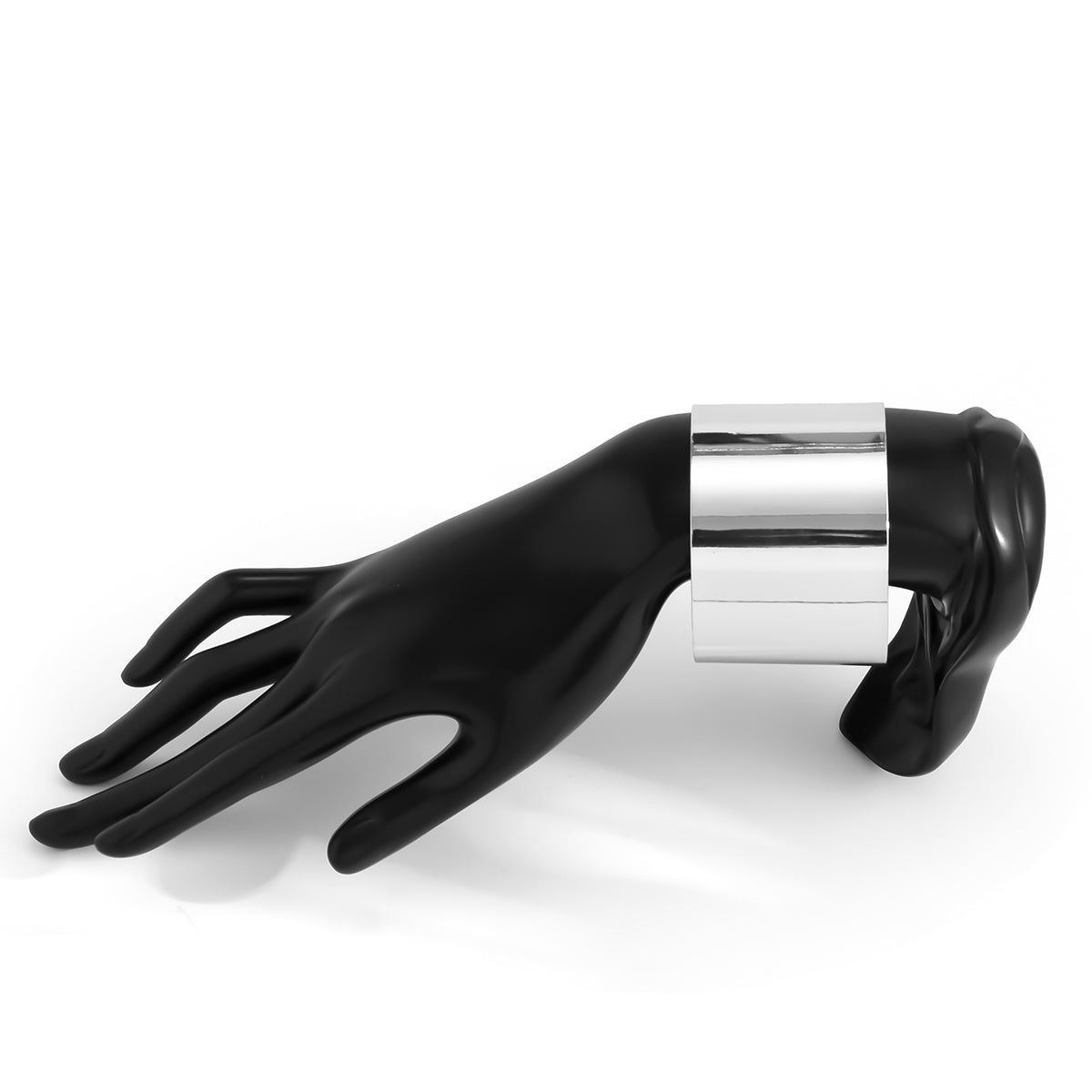 Silver-Plated Wide Wrap Cuff, silver bracelet for women, dainty minimalist design, styled look