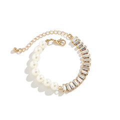 Crystal & Pearl 18K Gold-Plated Bracelet