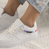 Pink & Black Multicolor 'Music' Beaded Anklet