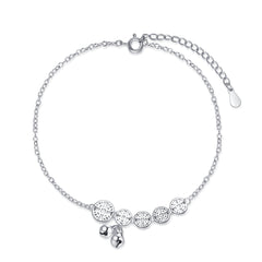 Silver-Plated Coins Bell Anklet