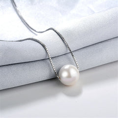 Pearl & Silver-Plated Pendant Necklace