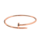 18k Rose Gold-Plated Screw Bangle - streetregion