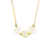 Jade & 18K Gold-Plated Beaded Pendant Necklace