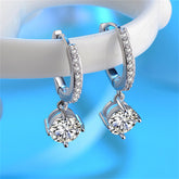 Crystal & Cubic Zirconia Round Huggie Earrings
