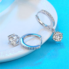 Crystal & Cubic Zirconia Round Huggie Earrings