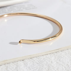 Abalone Shell & Resin 18K Gold-Plated Heart Charm Bangle