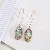 Abalone Shell & 18K Gold-Plated Oval Drop Earrings