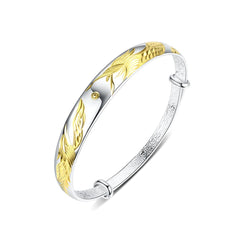 Two-Tone Phoenix Adjustable Bangle