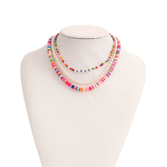 Howlite & Pearl 'Love' Layered Necklace