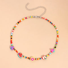 Howlite & Multicolor Fruit Necklace