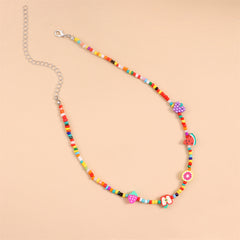 Howlite & Multicolor Fruit Necklace