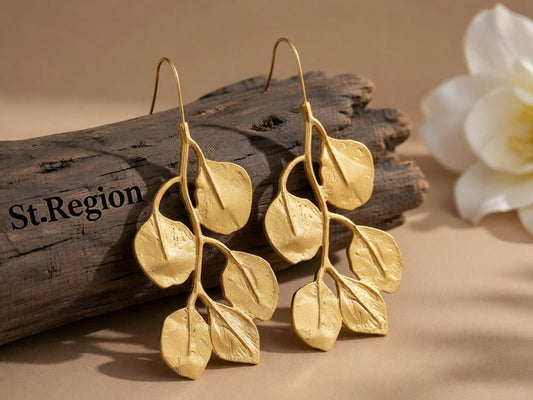 Cover image for Last-Minute Black Friday Gifts: 18k Gold Plated Drop Earrings That Arrive in Time: St.Region 18K Gold-Plated Botanical Drop Earrings in gold-tone
