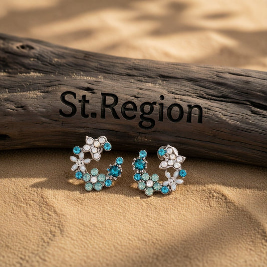 Crystal & Cubic Zirconia Butterfly Stud Earrings