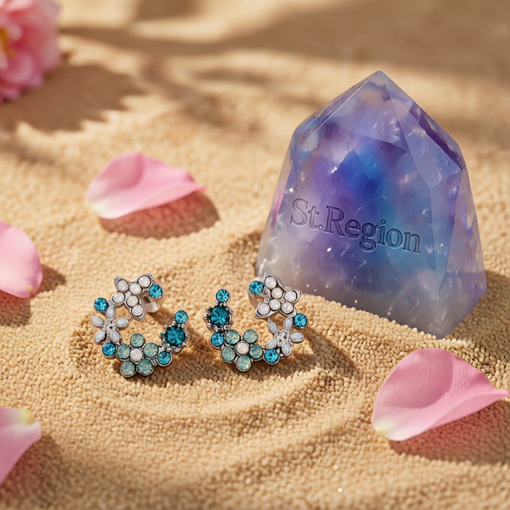 Crystal & Cubic Zirconia Butterfly Stud Earrings