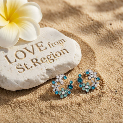 Crystal & Cubic Zirconia Butterfly Stud Earrings