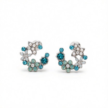 Crystal & Cubic Zirconia Butterfly Stud Earrings