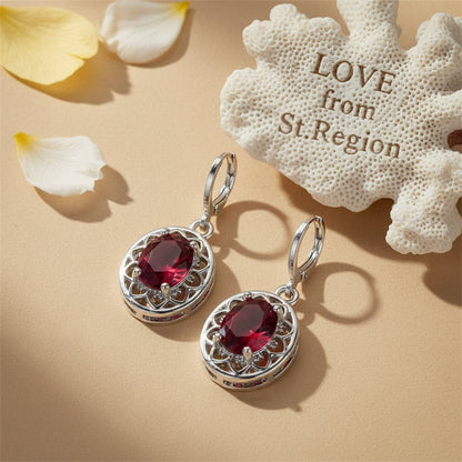 Rose Crystal and Silver-Plated Oval Drop Earrings, silver huggie earrings, dainty minimalist design, lifestyle look