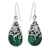 Green Acrylic & Silver-Plated Drop Earrings