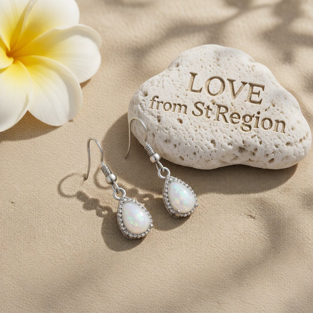 Opal and Silver-Plated Drop Earrings, silver drop earrings for women, everyday style, lifestyle look
