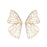 18k Gold-Plated Openwork Butterfly Wing Stud Earrings