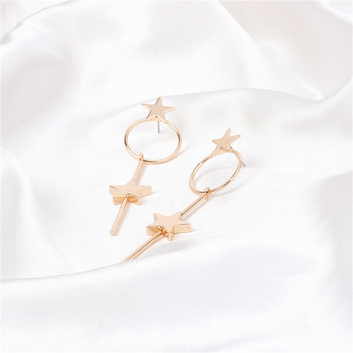 18K Rose Gold-Plated Star Magic Wand Drop Earrings