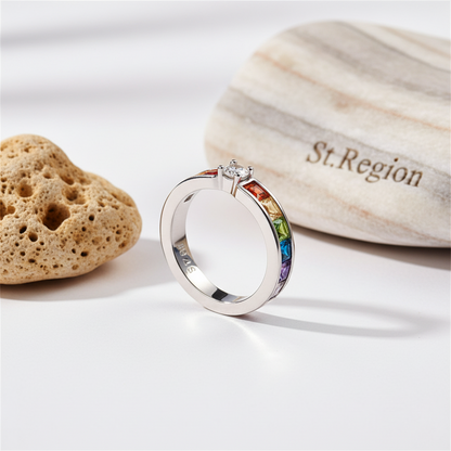 Jewel-Tone Crystal & Cubic Zirconia Channel Ring - Street Region