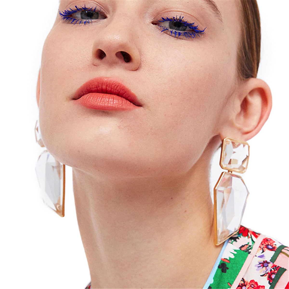 18K Gold-Plated & Acrylic Statement Drop Earring