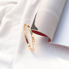 Cubic Zirconia & 18K Gold-Plated Hinge Bangle