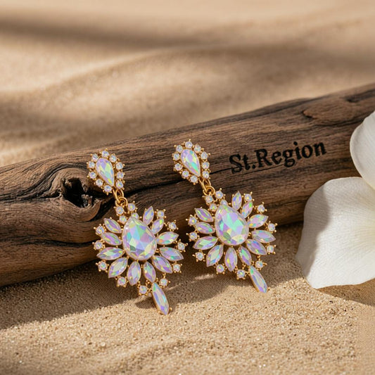 Crystal & Cubic Zirconia Teardrop Earrings