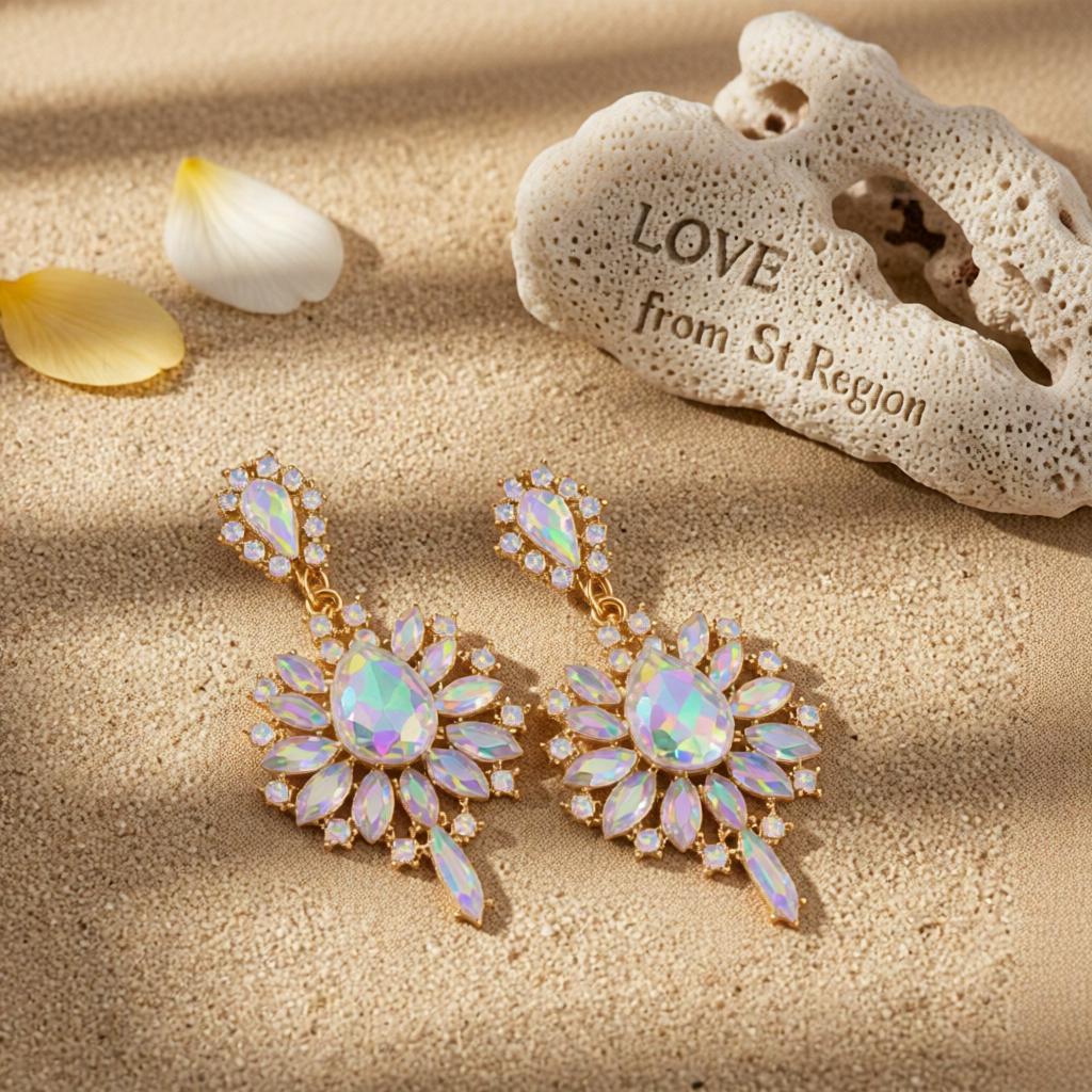 Crystal and Cubic Zirconia Teardrop Earrings, drop earrings for women, everyday style, lifestyle look