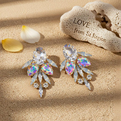 Crystal and Cubic Zirconia Drop Earrings, drop earrings for women, vintage-inspired design, lifestyle look
