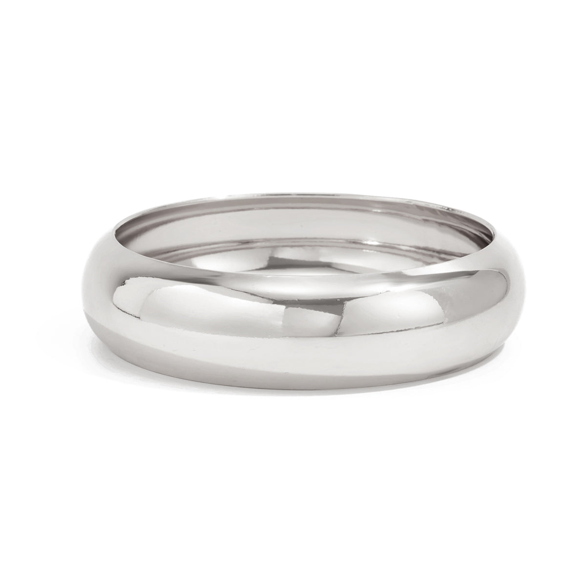 Silvertone Thin Bangle Bracelet, silver bangle bracelet, vintage-inspired design, front view