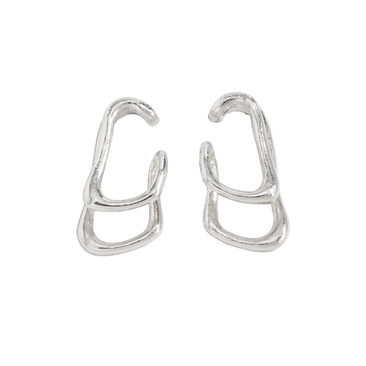 Silvertone Layered Ear Cuffs