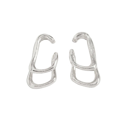 Silvertone Layered Ear Cuffs