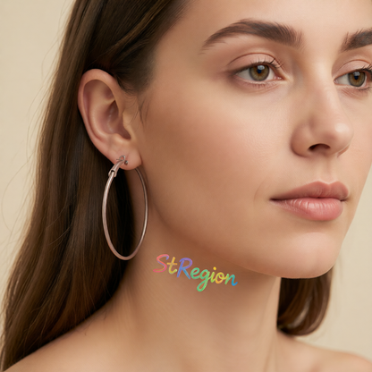 Gray Enamel & Silver-Plated Hoop Earrings