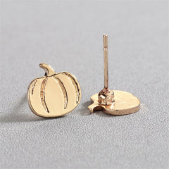 18K Gold-Plated Pumpkin Stud Earrings
