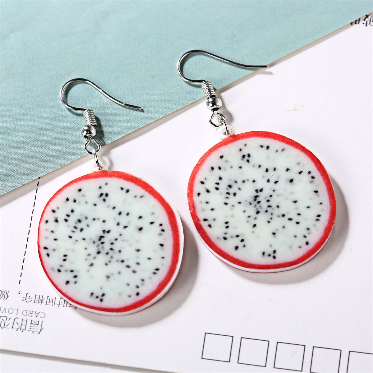 Acrylic & Silver-Plated Pitaya Drop Earrings