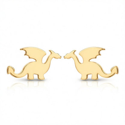 18K Gold-Plated Dragon Stud Earrings