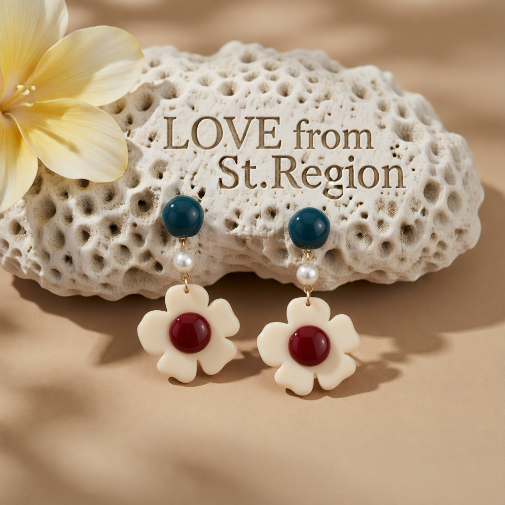 Pearl & Resin 18K Gold-Plated Flower Drop Earrings