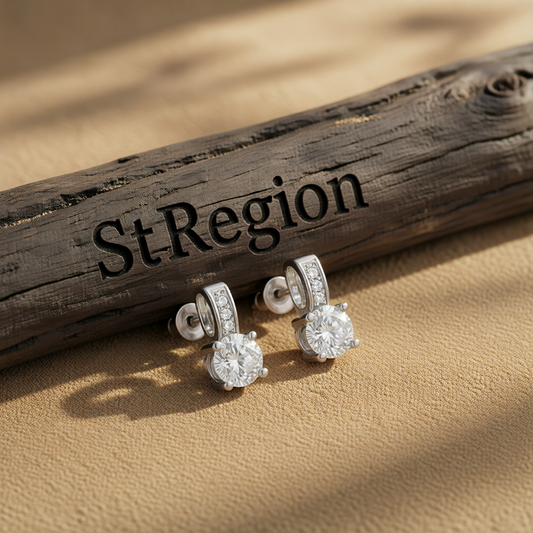 Cubic Zirconia & Silver-Plated Square Drop Earrings