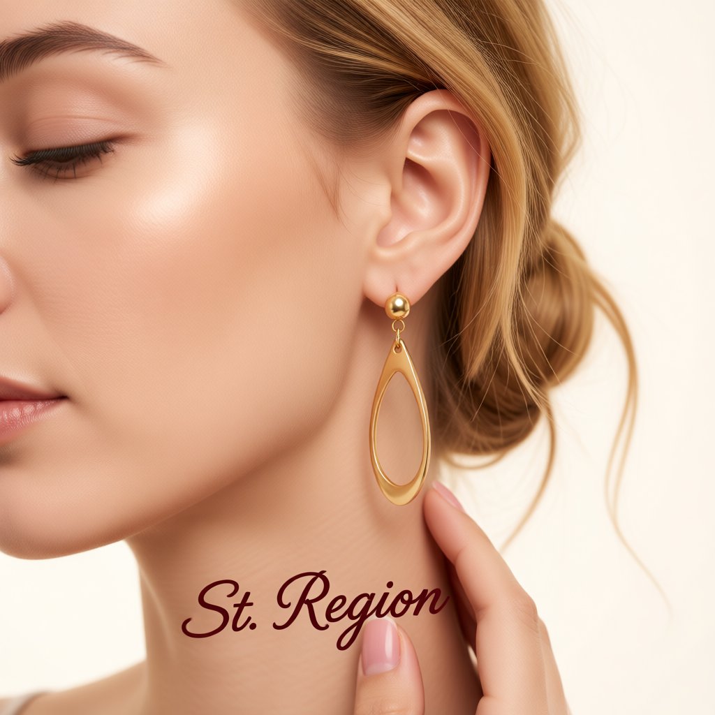 18K Gold-Plated Openwork Drop Earrings, gold drop earrings for women, everyday style, styled look