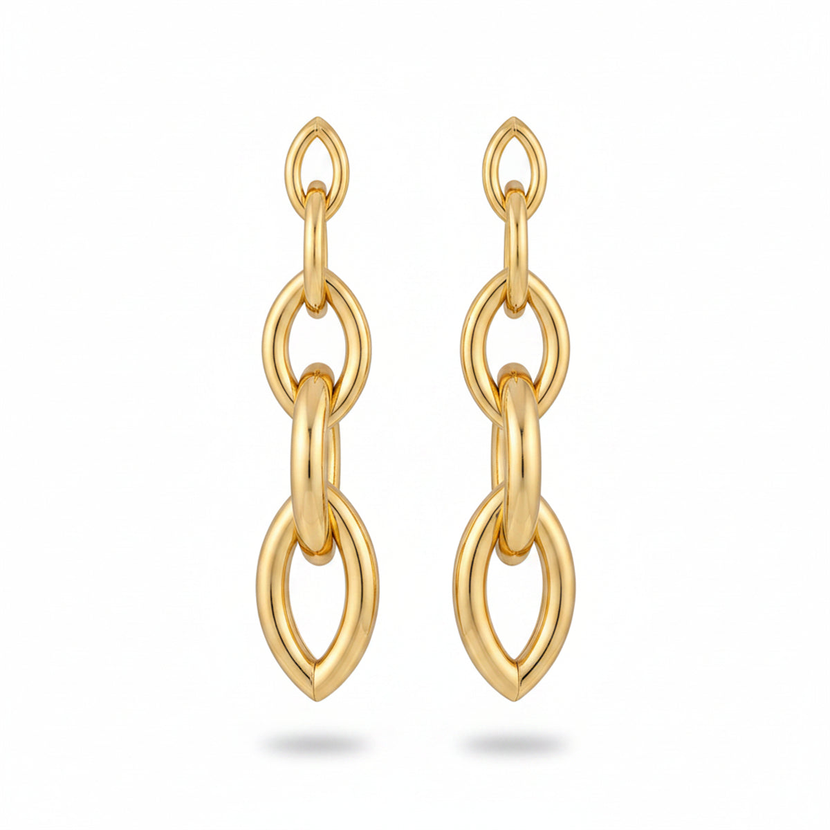 18K Gold-Plated Chain Drop Earrings