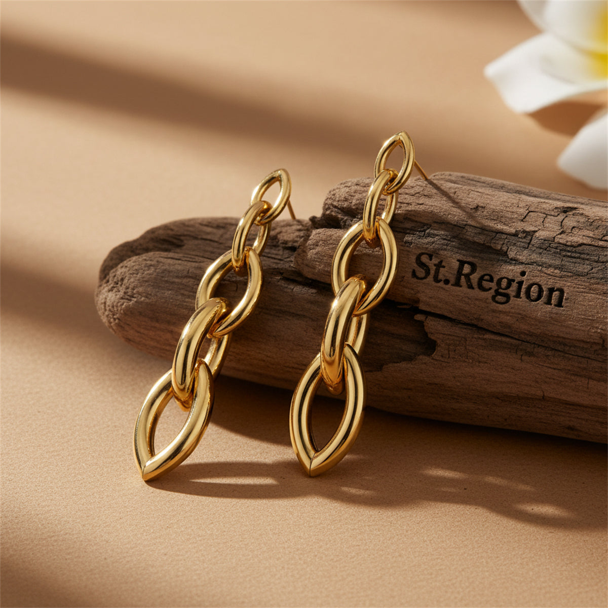 18K Gold-Plated Chain Drop Earrings